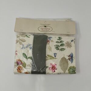 Longaberger Homestead Botanical Fields Valance Sage Ties 100% Cotton Handmade
